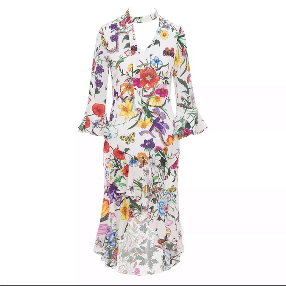 Dplay Italian Floral Dress - Picture 2 of 8